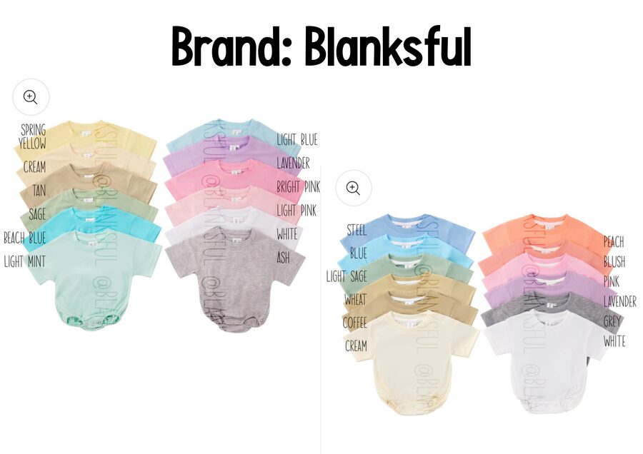 Blanksful color options