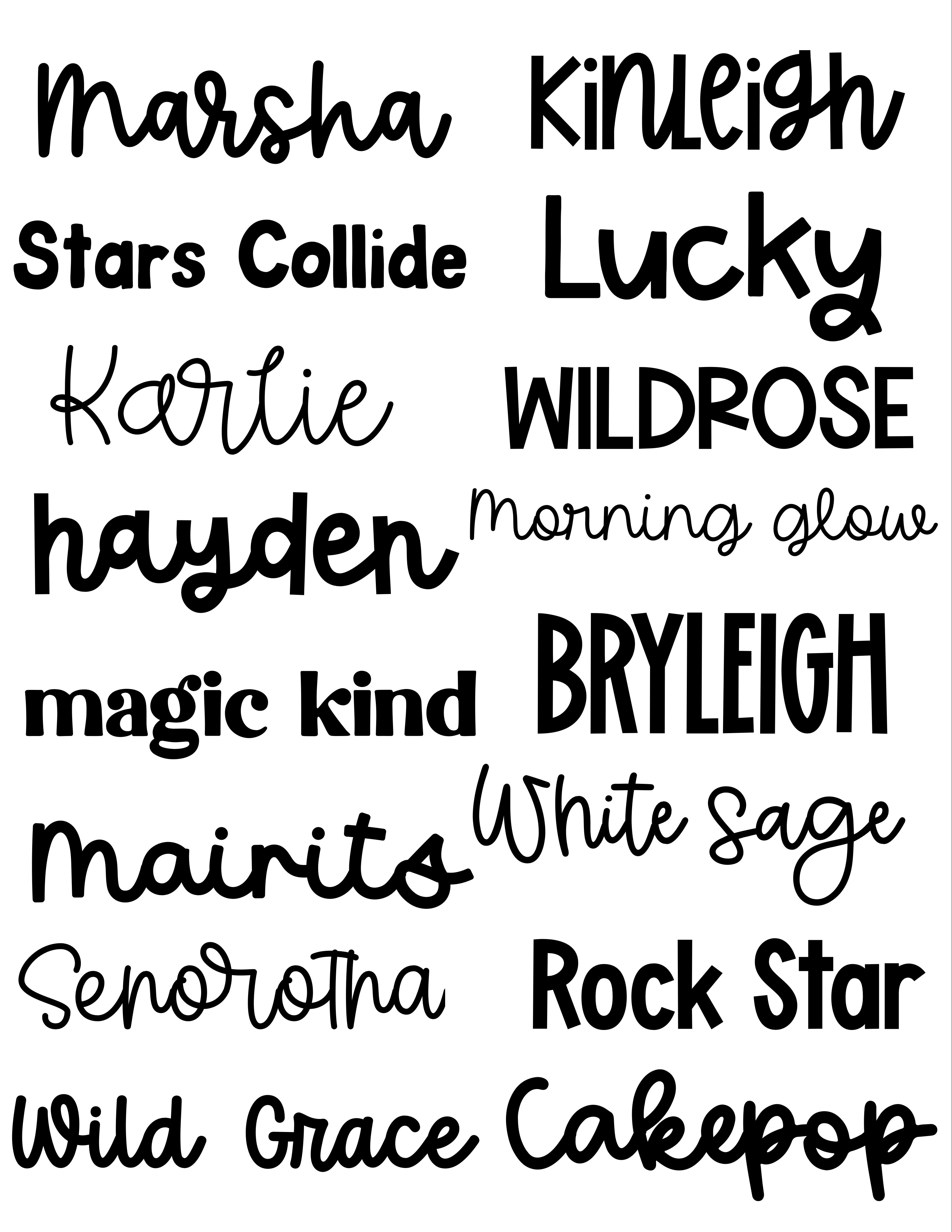 Font options page 1